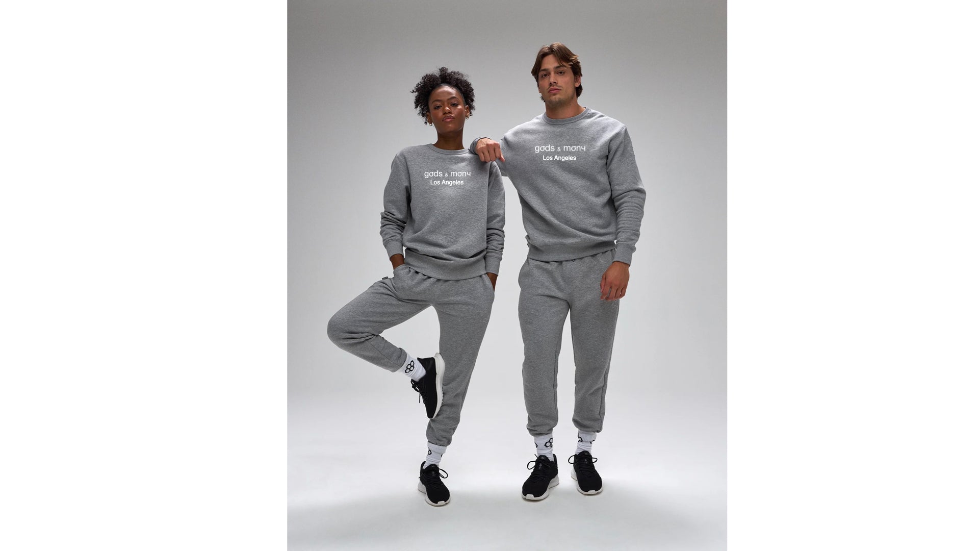 The Atelier men's grey crewneck luxury — Gods and Mony LA
