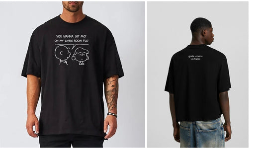 Sip Mo Statement Edition men's graphic tee black — Gods and Mony LA